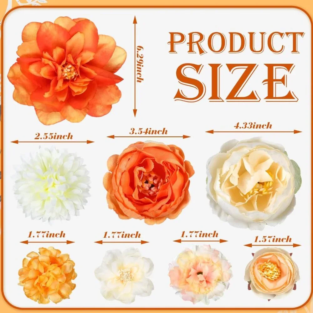 21 Pieces Flower Hair Clip Rose Hair Clips Hair Barrettes